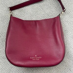 kate spade Burgundy Leather Shoulder Bag